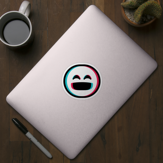 TikTok laughing emoji smiley White by ThingyDilly